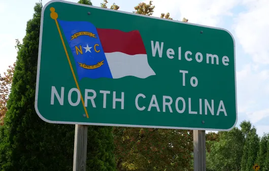 Welcome to North Carolina Sign