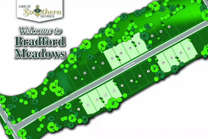 Bradford Meadows Sumter SC Illustrative Site Plan by Great Southern Homes